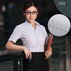 เสื้อเชิ้ตแขนสั้น ทำงานแฟชั่นเกาหลีผู้หญิงไซส์คนอ้วนใหญ่พิเศษ นำเข้า ไซส์S-5XL ลายทางสีฟ้า - พรีออเดอร์KD1321 ราคา1150บาท