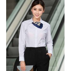 เสื้อเชิ้ตแขนยาว ทำงานแฟชั่นเกาหลีผู้หญิงไซส์คนอ้วนใหญ่พิเศษ นำเข้า ไซส์S-4XL สีขาว - พรีออเดอร์KD1600 ราคา1150บาท