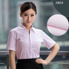 เสื้อเชิ้ตแขนสั้น ทำงานแฟชั่นเกาหลีผู้หญิงไซส์คนอ้วนใหญ่พิเศษ นำเข้า ไซส์S-5XL ลายทางสีชมพู - พรีออเดอร์KD2803 ราคา1150บาท