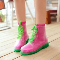 รองเท้าบูทใส กันฝนแบบพลาสติกดีไซน์เยลลี่แฟชั่นเกาหลีสวยใหม่ นำเข้า ไซส์35ถึง39 สีเขียว - พรีออเดอร์RB2237 ราคา1380บาท