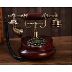 โทรศัพท์บ้านโบราณสไตล์วินเทจ สำหรับตกแต่งบ้าน คอนโด ที่ทำงาน ร้าน สีไม้ - พรีออเดอร์JL-651A ราคา 3000 บาท