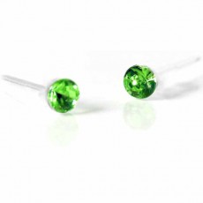 ต่างหูคริสตัล แฟชั่นเกาหลีรูปทรงกลมเป็นของขวัญ Silver Crystal Earring นำเข้า สีเขียว - พร้อมส่งW572 ลดราคา99บาท