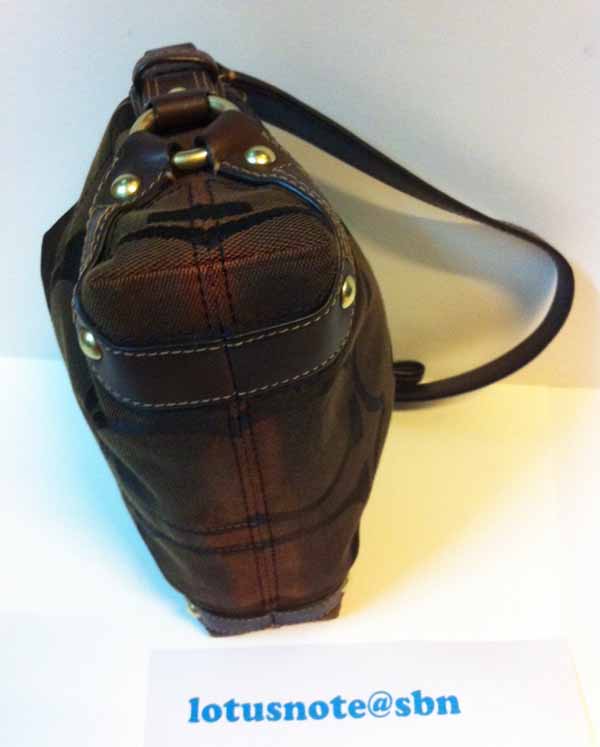 COACH Signature Carly Small Handbag Purse Brown Canvas&Leather ของแท้มือสองจากอเมริกา พร้อมส่ง ราคา2750บาท