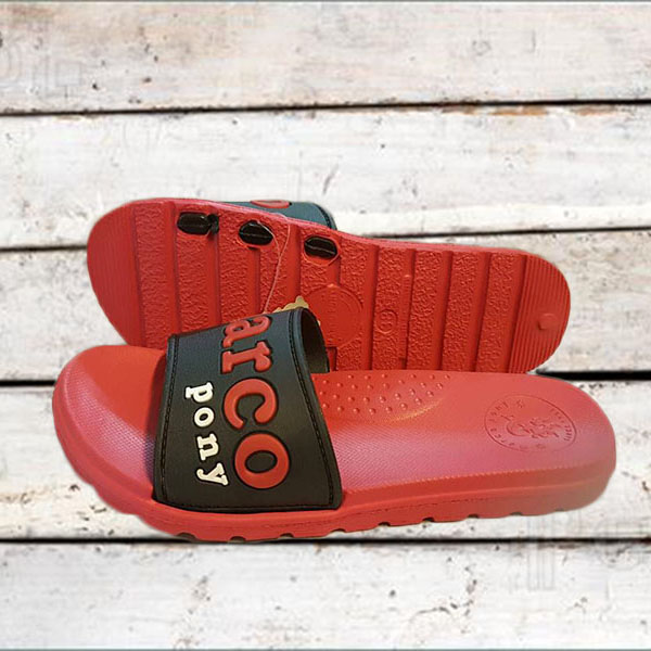 รองเท้าแตะส้นหนา แฟชั่นเกาหลีสวมใส่สบาย นำเข้า ไซส์38 สีแดงคาดดำ - พร้อมส่งMA5613 ลดราคา99บาท