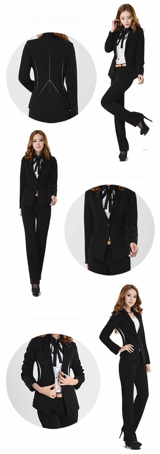 เสื้อสูท แฟชั่นเกาหลีผู้หญิงทำงานสวย นำเข้าไซส์Sถึง3XLสีดำ