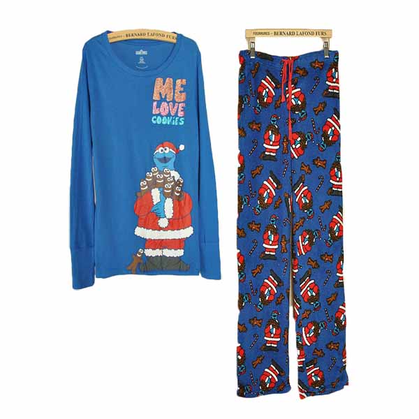 ชุดนอนกางเกงขายาวกันหนาว แฟชั่นผู้หญิงผ้าสำลีพิมพ์ลายน่ารัก นำเข้า สีฟ้าน้ำเงิน - พร้อมส่งTJ7538 ราคา990บาท