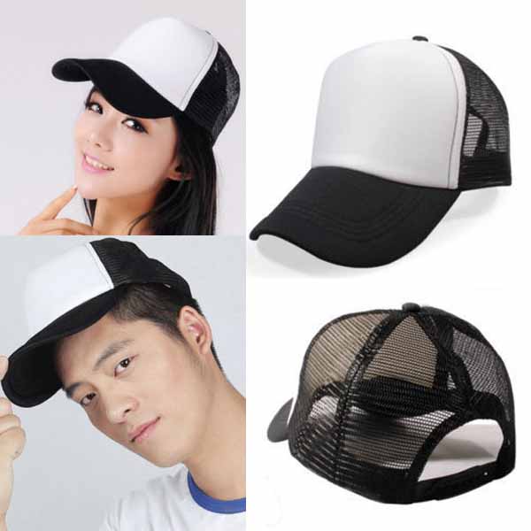 หมวกแฟชั่นเกาหลี ชายหญิงอินเทรนด์ปรับขนาดได้ระบายอากาศสไตล์เบสบอล นำเข้า สีขาวดำ - พร้อมส่งW391 ราคา290บาท