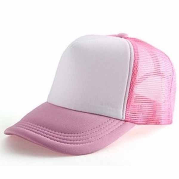 หมวกแฟชั่นเกาหลี ชายหญิงอินเทรนด์ปรับขนาดได้ระบายอากาศสไตล์เบสบอล นำเข้า สีขาวชมพู - พร้อมส่งW391 ราคา290บาท